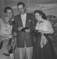 Dusty Owens shows Hello Operator to Lee Sutton and Donna Darlene